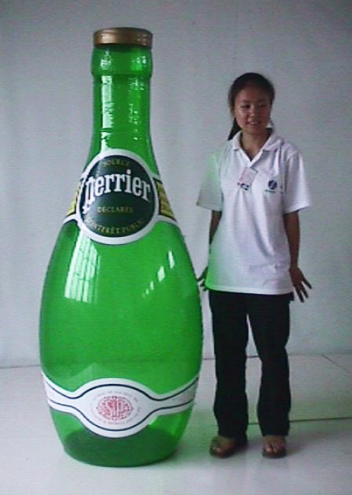 Point of Purchase Balloons sealed perrier bottle